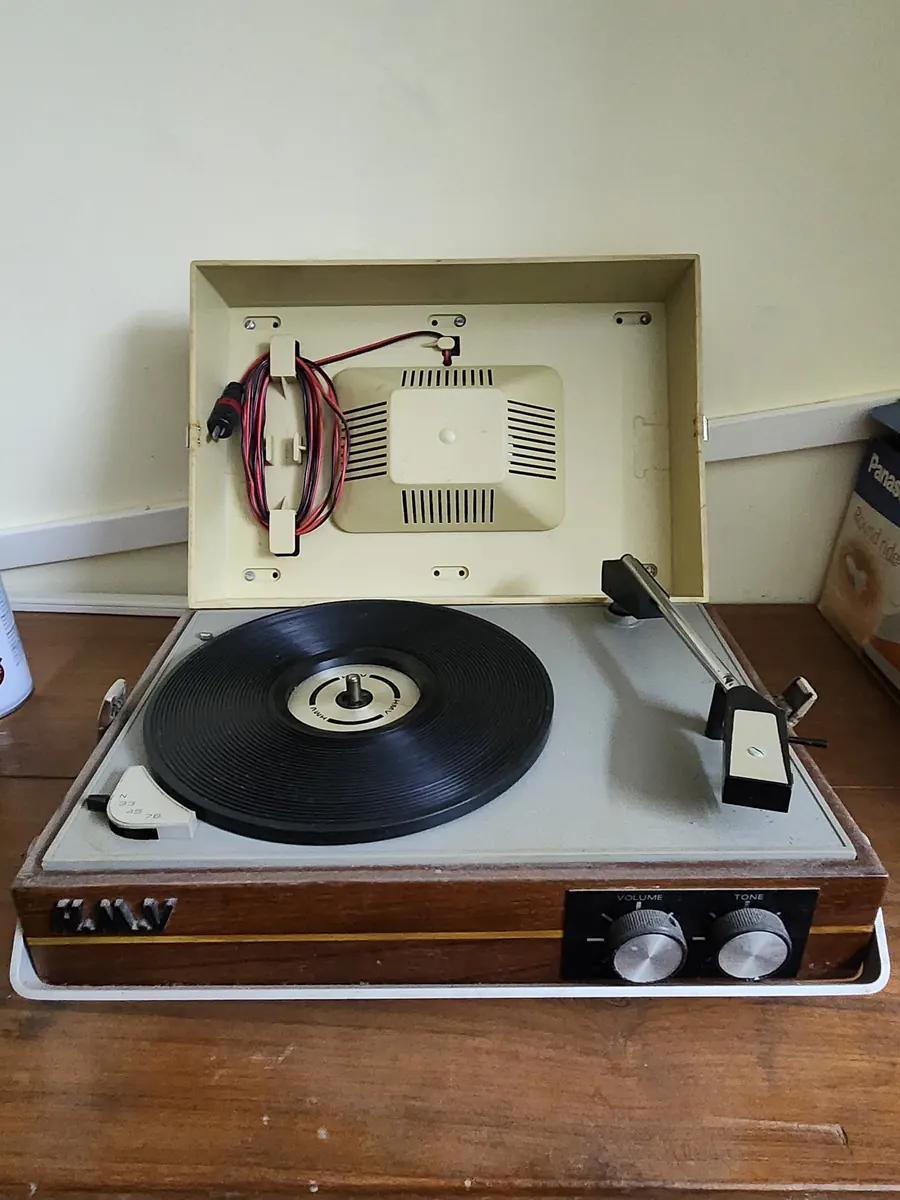 Vinyl turntable with built-in preamp