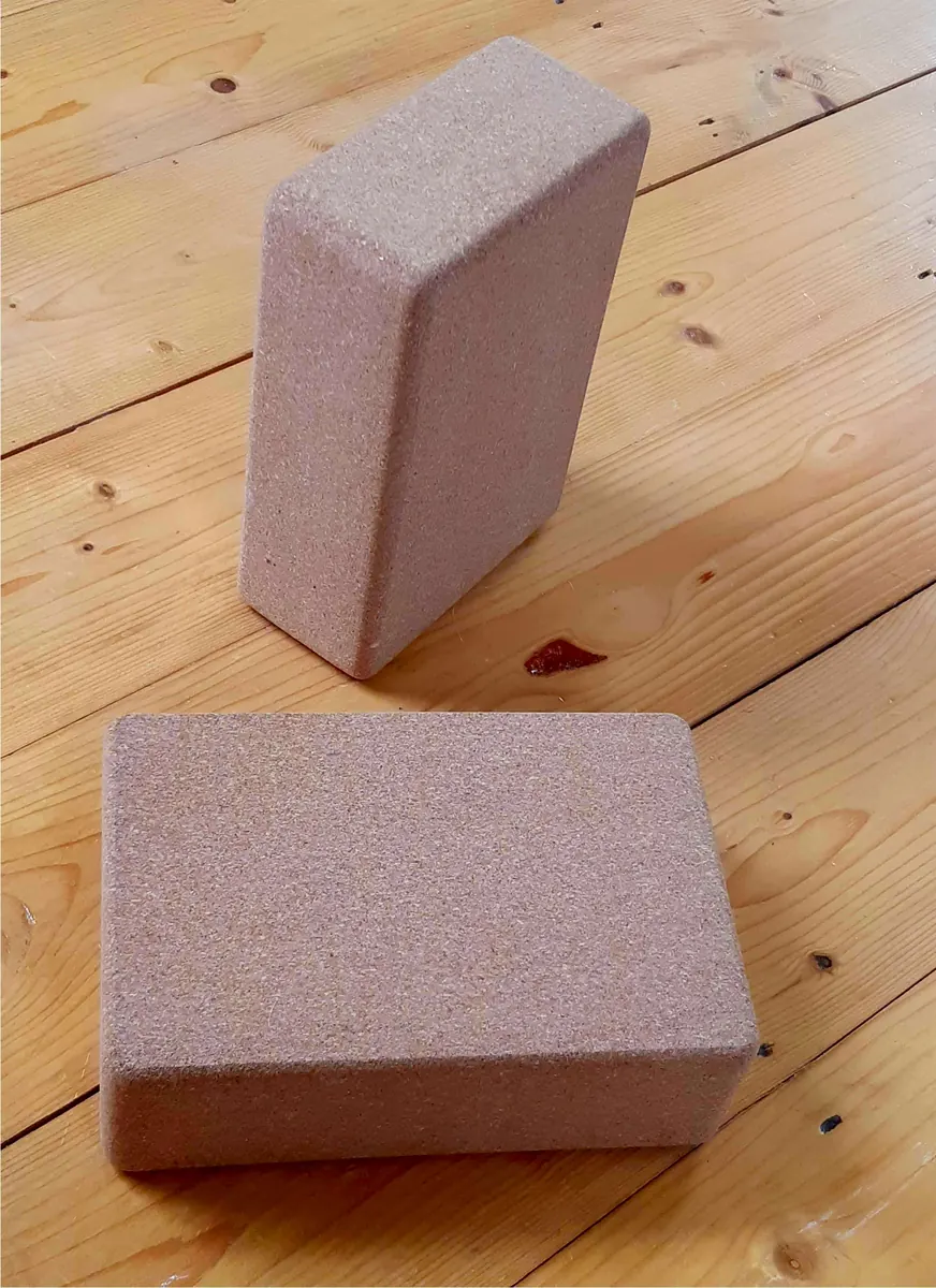 Natural cork yoga block