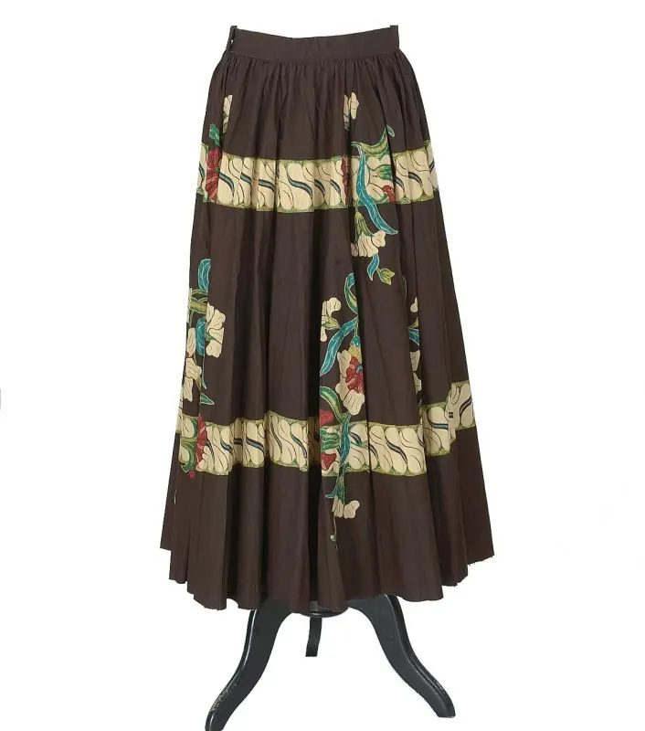 Batik wrap skirt