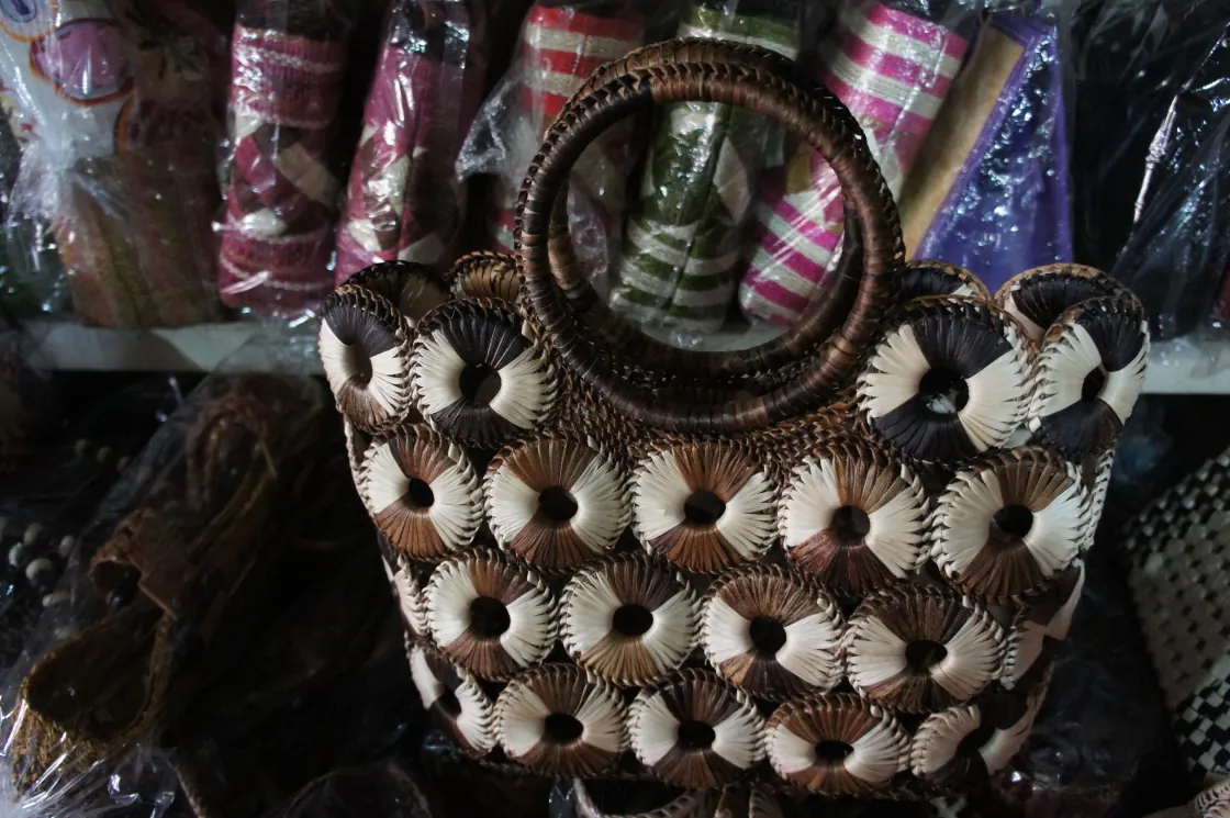 Handwoven abaca tote bag